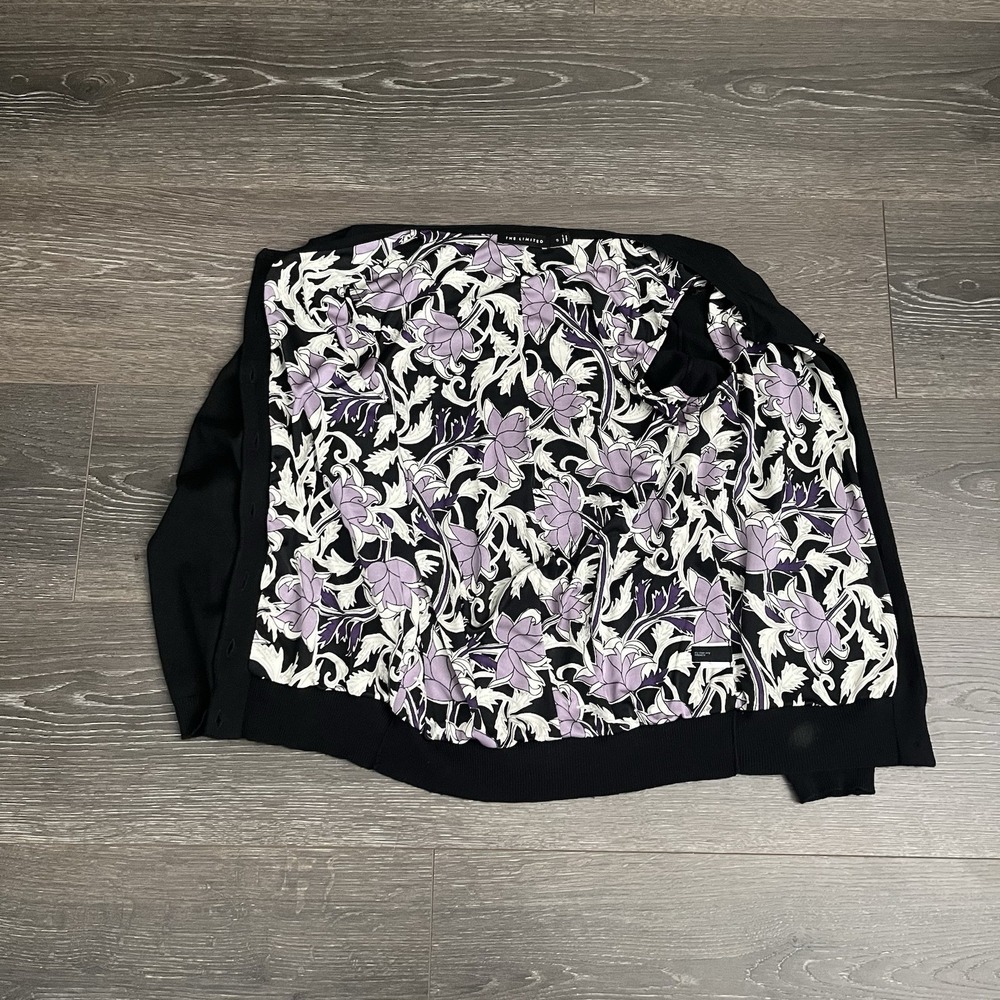 The Limited‎ Black Silk Cashmere Blend Cardigan Sweater Womens Small Vtg Y2K 90s - Picture 5 of 9